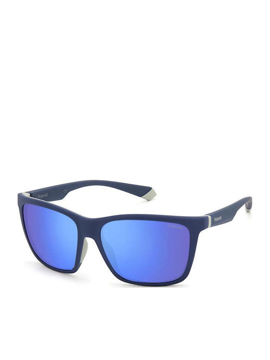Polaroid Men's Sunglasses with Blue Plastic Fra...