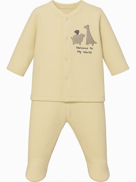 Beboulino Kids Clothing Set with Beige Pants 2 Pieces