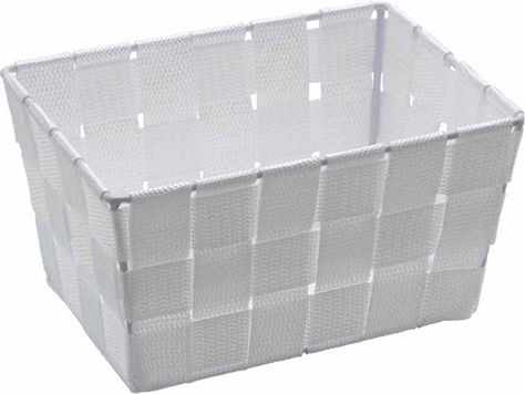 Wenko Adria Mini Aufbewahrungskorb Stoff Weiß 19x14x9cm 1Stück