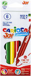 Carioca Joy Πλενόμενοι Μαρκαδόροι Ζωγραφικής Λεπτοί σε 6 Χρώματα (24 Συσκευασίες)