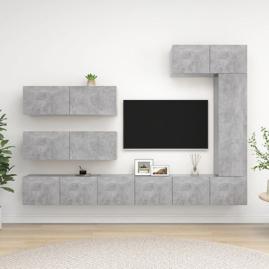Living Room TV Unit Grey L300xW30xH30cm Living Room TV Unit Grey L300xW30xH30cm