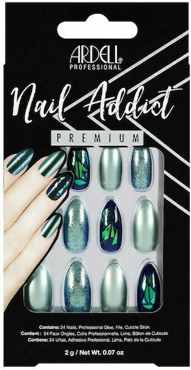 Ardell Addict Tipsuri Unghii False Glitter Verde Culoare Full Face