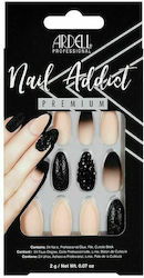 Ardell Addict Black Stud Tipps für falsche Nägel in Schwarz Farbe 24Stück