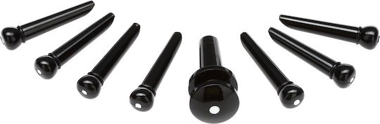 Daddario Bridge Pins with End Pin Set String Instrument Accessory in Black Color