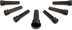 Daddario Plastic Bridge Pins Saiteninstrumentzubehör Ebenholz