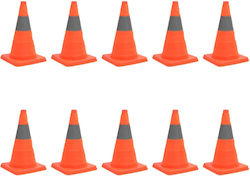 vidaXL Plastic Cone Orange W42xH42cm 10pcs