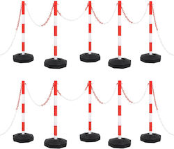 vidaXL Plastic Traffic Columns Multicolour L10m