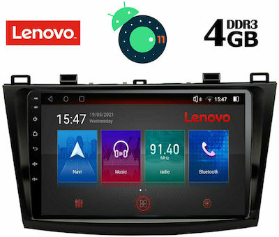 Lenovo Car-Audiosystem für Mazda 3 2009-2014 (Bluetooth/USB/AUX/WiFi/GPS/Apple-Carplay) mit Touchscreen 9"