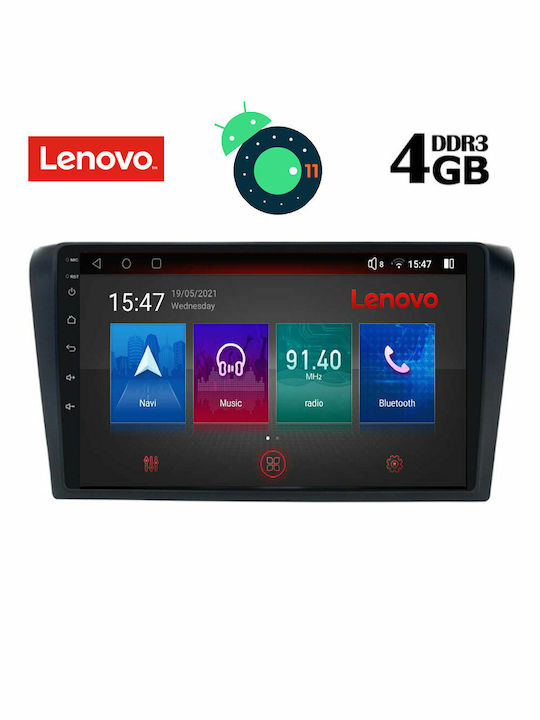 Lenovo Car-Audiosystem für Mazda 3 2003-2008 (Bluetooth/USB/AUX/WiFi/GPS/Apple-Carplay) mit Touchscreen 9" DIQ_SSX_9365