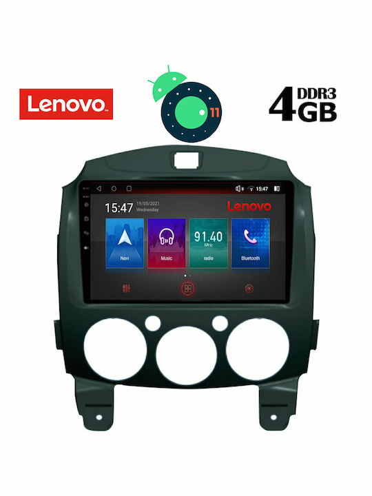 Lenovo Car-Audiosystem für Mazda 2 2007-2014 (Bluetooth/USB/AUX/WiFi/GPS/Apple-Carplay) mit Touchscreen 9" DIQ_SSX_9361
