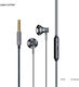 WK YC01 In-ear Handsfree με Βύσμα 3.5mm Γκρι