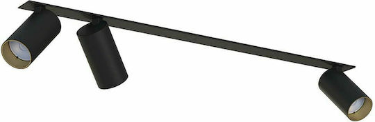 Nowodvorski Mono Surface Triplu Spot cu Soclu GU10 în Culoare Negru
