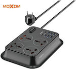 Moxom 4-Outlet Power Strip with USB Black