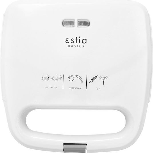 Estia Gusto Τοστιέρα για 2 Τοστ 750W Λευκή
