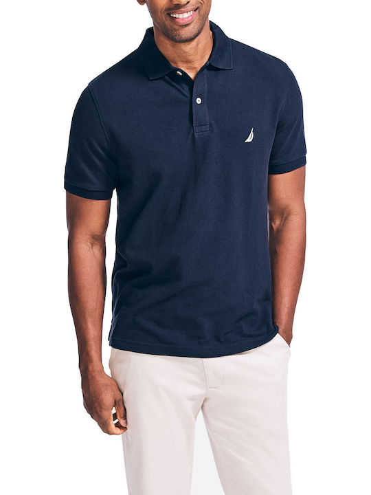 Polo Short Sleeve Navy Blue Blouse
