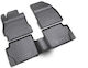 Novline Set of Front and Rear Mats 4pcs Tray Type for Mazda 2 2007 Black