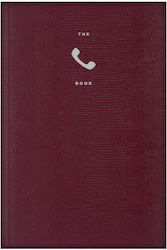 Exas Paper Phone Directory Leather 256 Pages Red 11x17cm