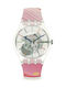 Swatch Red Rivers And Mountains Watch with Rubber Strap