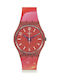 Swatch Charm Of Calligraphy Women's Watch with Rubber Strap