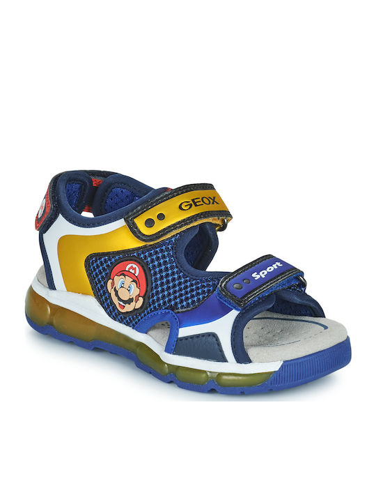 Sandale Copii J SANDAL ANDROID Cu Închidere Hoop & Loop Și Luminite Albastre