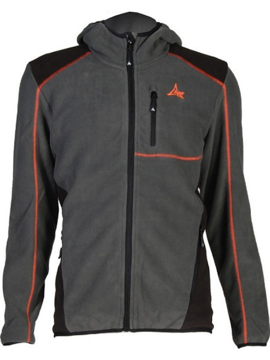 Apu Altai Hooddie Fleece Ζακέτα Fleece Γκρι
