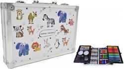 Colouring Set in Case 34x34cm 145pcs Art Set with Suitcase 145pcs