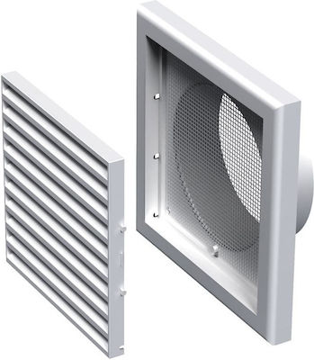 Vents Rectangle Vent Louver with Sieve 11x15.4cm