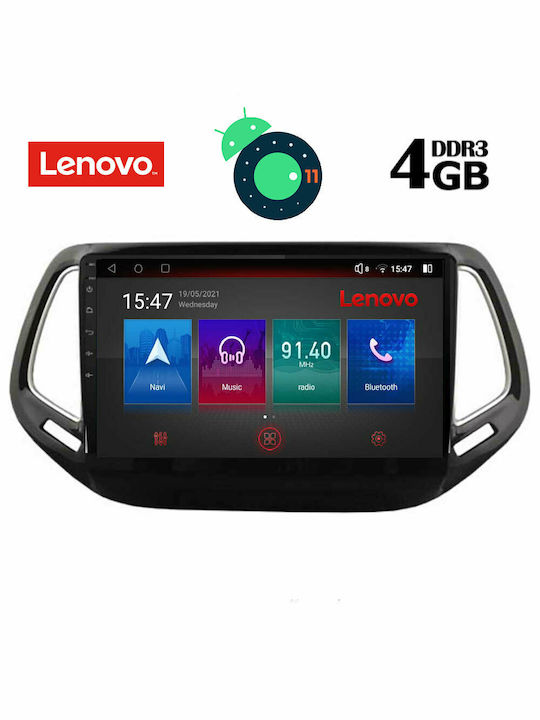 Lenovo Sistem Audio Auto pentru Jeep Busolă 2016+ cu Clima (Bluetooth/USB/AUX/WiFi/GPS/Apple-Carplay/Partitură) cu Ecran Tactil 10.1" DIQ_SSX_9278