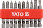 Yato Set 10 Screwdriver Bits Straight / Cross