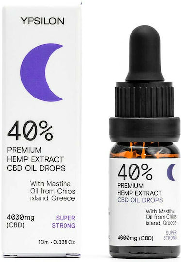 Ypsilon Premium Extract Öl Hanfprodukte (CBD) in Drops 4000mg Superstark mit 40% CBD 10ml