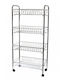 Chios Hellas Τρόλεϊ Κουζίνας Inox 4 Θέσεων Ασημί 40x26x80cm