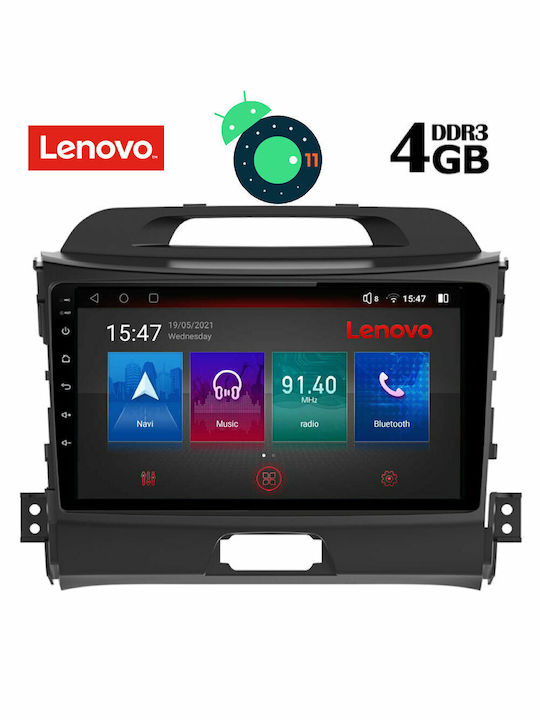 Lenovo Car-Audiosystem für Kia Sportage 2010-2015 (Bluetooth/USB/AUX/WiFi/GPS/Apple-Carplay) mit Touchscreen 9" DIQ_SSX_9325