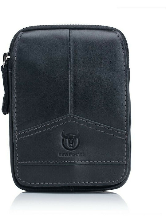 YB-0012 Men's Leather Belt Bag Black