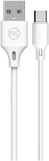 WK WDC-092 USB 2.0 Cable USB Type-C Male - USB-A White 1m