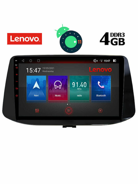 Lenovo Sistem Audio Auto pentru Hyundai i30 2018+ (Bluetooth/USB/AUX/WiFi/GPS/Apple-Carplay/Android-Auto) cu Ecran Tactil 9" DIQ_SSX_9233