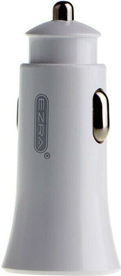 Ezra CR01 Car Charger 2.4A with 2xUSB-A White Color