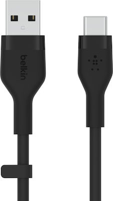 Belkin BoostCharge Flex USB 2.0 Cable USB-C male - USB-A male Μαύρο 1m (CAB008BT1MBK)
