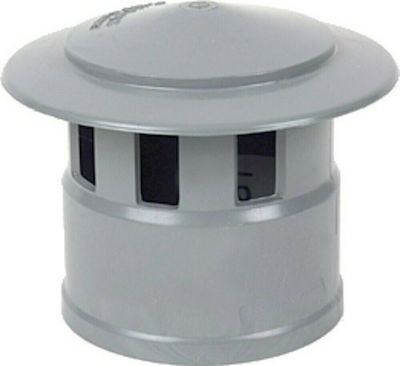 Plastic Ventilation Cap with Output 63mm Gray