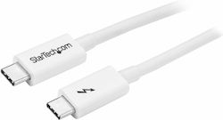 StarTech Редовна Thunderbolt 3 Кабел Бял 1м (TBLT3MM1MW)