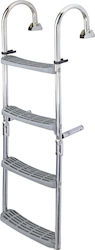 Lalizas 4 Steps Folding Boat Ladder Folding Stainless Steel Ladder with 4 Steps