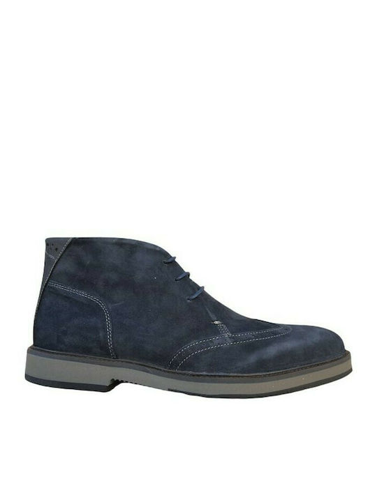 Canguro Suede Navy Μπλε Ανδρικά Μποτάκια