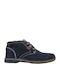 Suede Navy Μπλε Ανδρικά Μποτάκια
