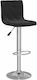 Stool Bar with Back & Adjustable Height Black Velvet-Black Metal 2pcs 40x43x90-111cm