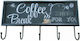 Etoile Wall Hanger Coffee Metal 5 Hooks Multicolour 41x5x21cm