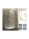 Aquarelle Oia 10 Καμπίνα Ντουζιέρας με Συρόμενη Πόρτα 80x90x180cm Mat Stripes