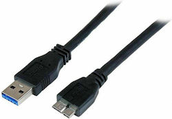 StarTech USB3CAUB1M Regular USB 3.0 σε micro USB 1m Μαύρο