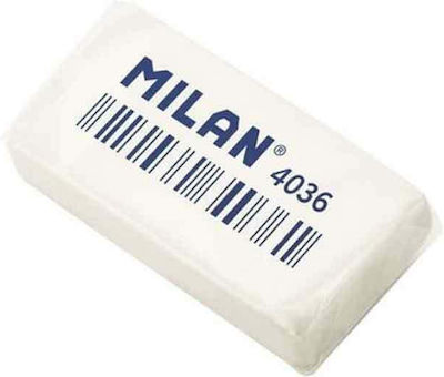 Milan Eraser for Pencil and Pen 4036 1pcs White