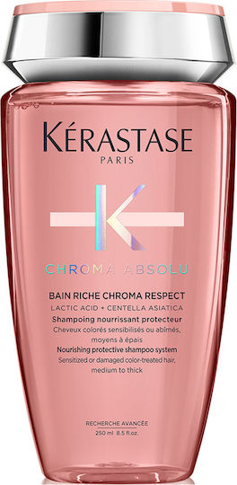 Kérastase Chroma Absolu Bain Riche Chroma Respect Σαμπουάν Αναδόμησης/Θρέψης & Λείανσης για Βαμμένα Μαλλιά 250ml