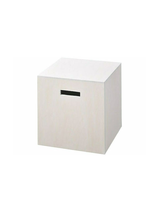 Stool For Living Room Roma White 45x45x45cm