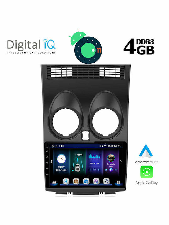 Digital IQ Car Audio System for Nissan Qashqai 2007-2014 (Bluetooth/USB/AUX/WiFi/GPS/Apple-Carplay/CD) with Touch Screen 9" DIQ_BXD_6466